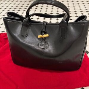 Longchamp Double Handle Roseau Leather Handbag